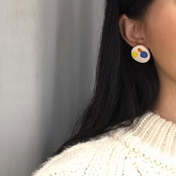 💙LAST ONE 💕Sterling Artsy Color Stud Earrings - Picture 3 of 7